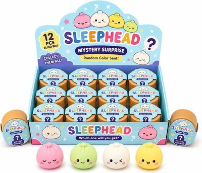 12 Pack Dumpling Squishy Stress Balls, Slow Rising Glitter Dumplings