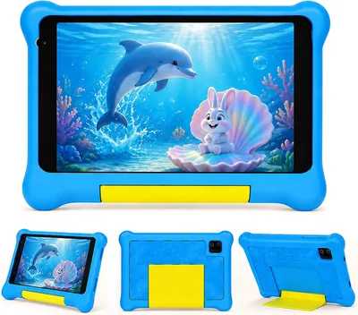MUTSAY 7 Pouces Tablette Éducative pour Enfants Android, 5 Go de RAM + 32 Go, Expansion TF jusqu'à 128 Go, Contrôle Parental, WiFi 6 et Bluetooth