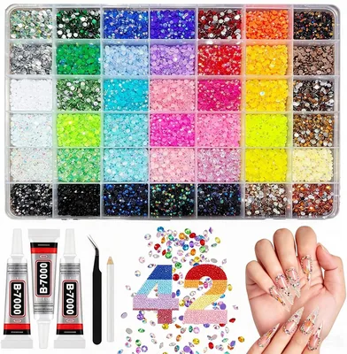 Necomi 42 Colour Bedazzling Kit - 3mm Resin Gems