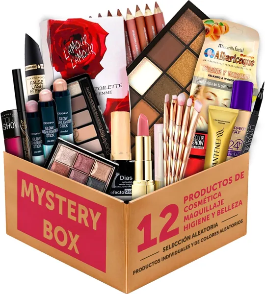 Kit de Belleza para Mujer 12 Productos de Maquillaje, Perfumería y Accesorios · Set de Regalo para Ella con Labiales y Sombras