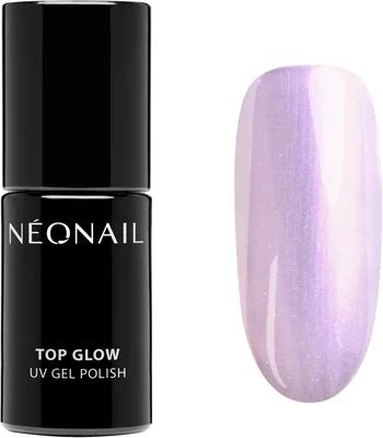 NÉONAIL UV Nagellack - Top Coat Gel UV - Lila - Glänzender Top Glow Perl-Effekt 7,2 ml - NÉONAIL Top Coat für Nägel - Lack - Gel