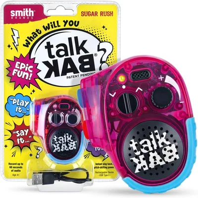 talkBAK Voice Recorder Toy for Kids - 60s Audio Recorder