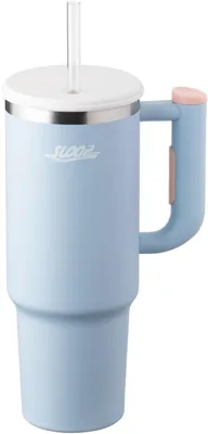 アトラス AQST-1150BL タンブラー ストロー付、45.2fl oz (1,150ml)、水筒、保冷保持、大容量、ステンレス製