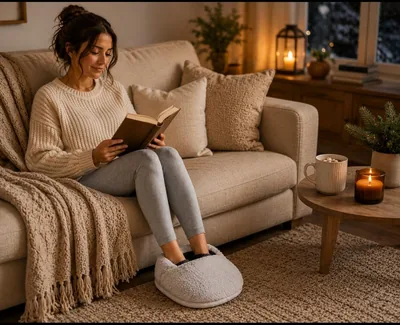 Electric Foot/Hand Warmer, Soft Plush, Hands-Free Warmth