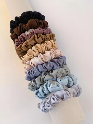 10 Coleteros de Pelo para Mujeres y Niñas, Lazos Elásticos Suaves de Estilo Satinado, Soportes de Cola de Caballo de Colores