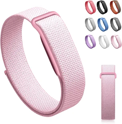 Google Fitbit Air Band, Silicone/Nylon Replacement Strap, Adjustable Wristband for Women Men