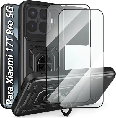Funda PENGPAI Mica para Xiaomi Mi 17T Pro 5G - Carcasa Acrílica Dura + Protector de Pantalla Templado