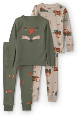 Conjunto de Pijama 4 Peças Just Fit de Algodão Carter's Meninos
