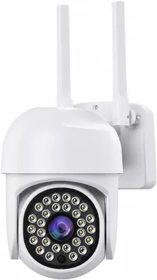 Câmera de Segurança WiFi Externa Full HD 1080P PTZ 355° com 2 Antenas, Visão Noturna, Áudio Bidirecional e Rastreamento Automático