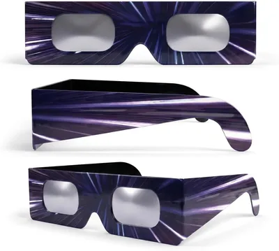 SAFE ECLIPSE Sonnenfinsterglas-Set 2/6/12 Stück mit 45 mm Rahmenhöhe – Passend über Brillen, EN ISO 12312-2:2015 geprüft, CE-Zeichen