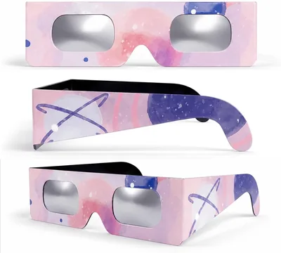 SAFE ECLIPSE 2er-Pack Sonnenfinsterglasbrillen mit 45 mm Rahmenhöhe – Passend über Korrekturbrillen, EN ISO 12312-2:2015 getestet, CE-Zeichen
