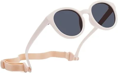 Baby Polarized Sunglasses 0-3 Yrs UV400 BPA-Free Silicone Round Shades