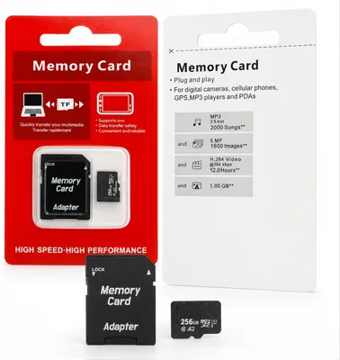 Carte mémoire Micro SDXC 256 Go Haute Vitesse A2 U1 V30 Classe 10 avec Adaptateur SD - Meilleur Prix