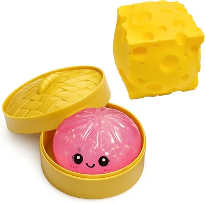 Squishy Cheese & Dumpling Stress Relief Fidget Toy