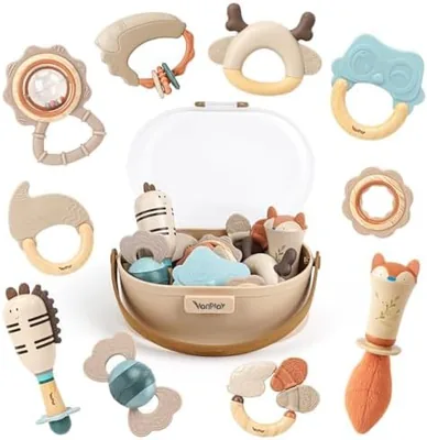 Rattle pour bébé 0-3 mois - Jouet de dentition Montessori - Offre : 10% de réduction