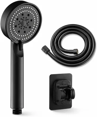 Shower Head & Hose Set Black 5 Mode – Best Deal