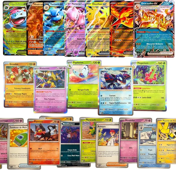 Paquet de 100 cartes Pokémon Ultra Rares ou Double Rares garanties - Holos et Rares