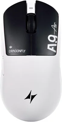 Ratón Gamer ATK Dragonfly A9 Air+ Inalámbrico - Blanco Sombra | 47 g, Sensor PAW3955, Hasta 50000 DPI