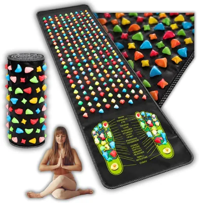 Mata do Akupresury z Kolorowymi Wypustkami ABS, 138 × 34 cm - Best Deal