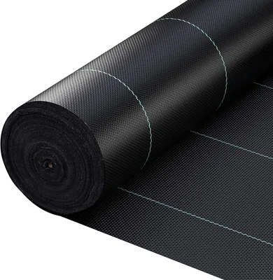 Copriverso in tessuto permeabile, 1x164 m, Nero per il controllo delle erbacce, 100 g/m²