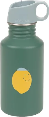 LÄSSIG Happy Fruits Lemon Kindertrinkflasche aus Edelstahl 500 ml | Für Kindergarten und Schule, robust, unzerbrechlich