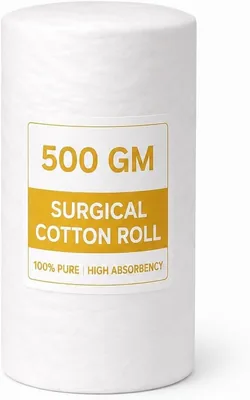 66% Off: Absorbent Surgical 500g Cotton Roll - 100% प्योर व्हाइट कॉटन वूल, हाइपोएलर्जेनिक, घरेलू उपयोग