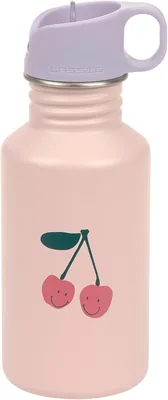 LÄSSIG Barns Vattenkranka av Edelstål 500ml Happy Fruits Cherry | Kindergarden, Skola, Robust, Inte Sprickar