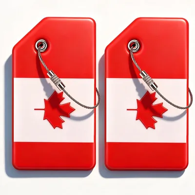 2Pcs Silicone Luggage Tags Canadian Flag - Best Deal