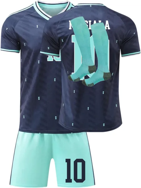 Fußballtrikot 2026 mit Name und Nummer, Heim-Auswärts-Set für Kinder und Erwachsene, T-Shirt, Shorts und Socken, Fan-Geschenk