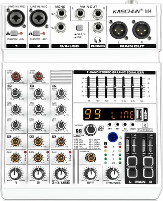 4 Channel Bluetooth Audio Mixer Recording PC Mixer