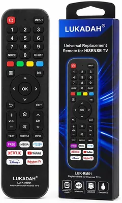 Hisense VIDAA Smart TV Remote Control - Universal Replacement, Compatible with EN2G30H/EN2A30, 4K UHD LED