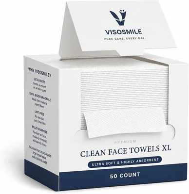 Visosmile Disposable Face Towels - Soft & Biodegradable