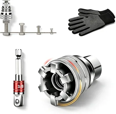 ELMVAR Multi Socket Wrench - 10-19mm Adjustable Tool Best Deal