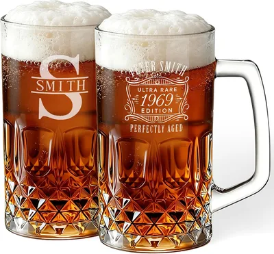 Phexilo Personalized 20oz Beer Mug - Engraved Name & Text Best Deal