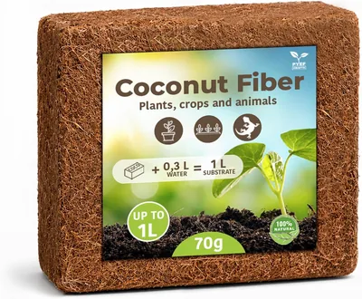 Ladrillo Fibre de Coco 650g | Kokoskompost utan turf, organisk potterdärra, starta seso och turt - 35% Avrinkning
