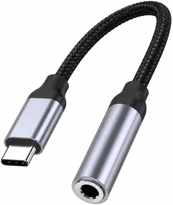Adaptador P2 para USB-C Tipo-C com Cabo Trançado Reforçado - Áudio Estéreo para Fone de Ouvido e Headset