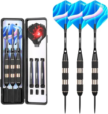 CyeeLife Darts Set 22g/30g Metal Tip Brass Steel