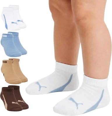 Kit 4 Pares Meia Puma BEBÊ INFANTIL Malha Especial Respirável Kids