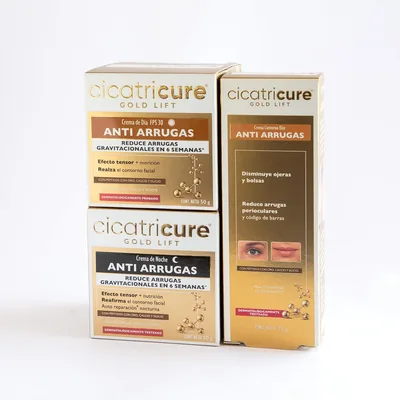 3 Pack Cicatricure Gold Crema Día + Noche + Contorno de Ojos