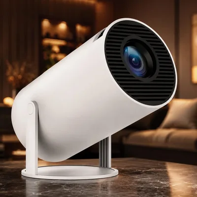 Mini Projetor Portátil HY300 5G Wi-Fi 6 Bluetooth 4K 1080P HD 8000 Lumens