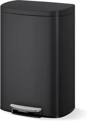 Garvee Poubelle de Cuisine 50 L, Pédale en Métal, Fermeture Douce | Bine en Acier Inoxydable 50 L, Bac Amovible, Anti-Odeur, Anti-Fuite