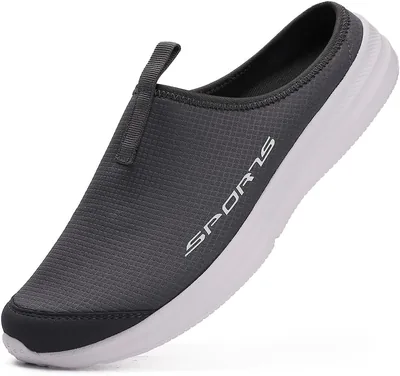 Vradar Men's Backless Mesh Mules Lightweight Slip On Walking Slippers Best Deal