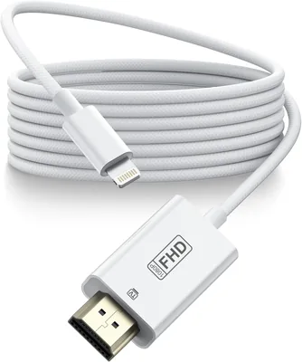 2026年登場モデル HDMIケーブル iPhone HDMI変換ケーブル 2m Lightning デジタルAV変換アダプター ミラーリング対応 電源不要 設定不要 簡単接続 スマホ画面をテレビに映す 同画面テレビ接続 音声同期出力 iPhone