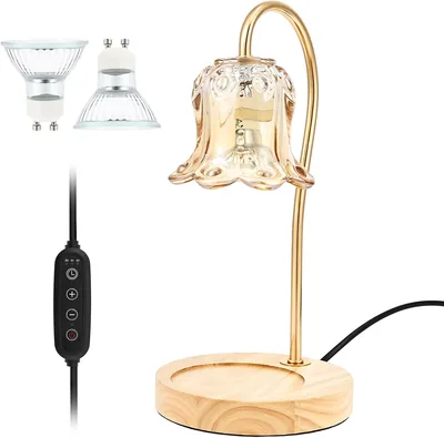 Candle Warmer Lamp with Timer Dimmer & Delayed Shutdown (2 Bulbs)