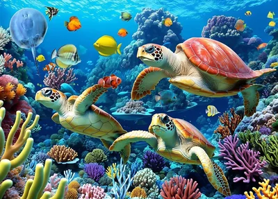 Chalzidar 500 Piece Sea Turtle Puzzle