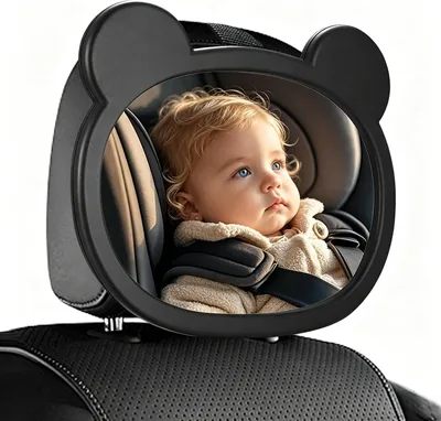 Mirror Baby Voiture Ajustable, Réflecteur Arrière Universel | Ceintures de Sécurité Ajustables, Anti-brise Réflectif, Vue Claire