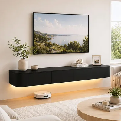 Floating TV Stand with LED Light - Best Deal