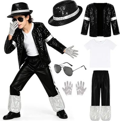 NAVESO 7PC King Of Pop Musician Costume Set