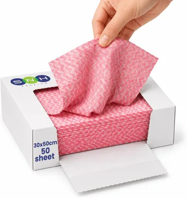 SNH Packing Reusable Cleaning Cloth Box with 50 Sheets