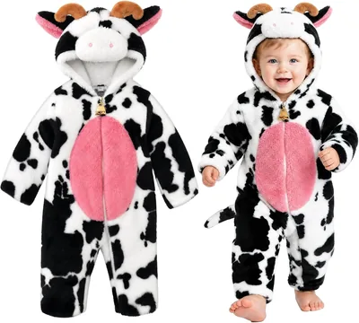 Beipegin Dalmatian Costume Children Baby Boys Girls Cow Dalmatian Romper Animal Costume Carnival Hal